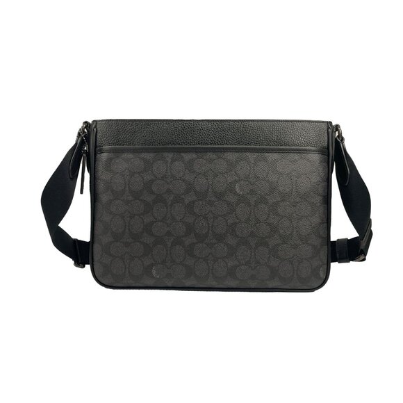NEW Coach District Signature Print Leather & Canvas Crossbody Bag Mens Bag